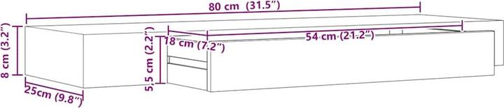 Immagine prodotto vidaXL Cordula (80 x 25 x 8 cm)