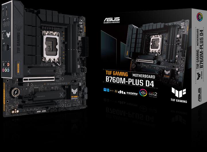 Produktbild ASUS TUF GAMING B760M-PLUS D4 (LGA 1700, Intel B760, mATX)