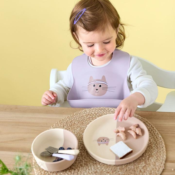 Produktbild Lässig Kinderteller Tiny Team Cat Braun/Beige