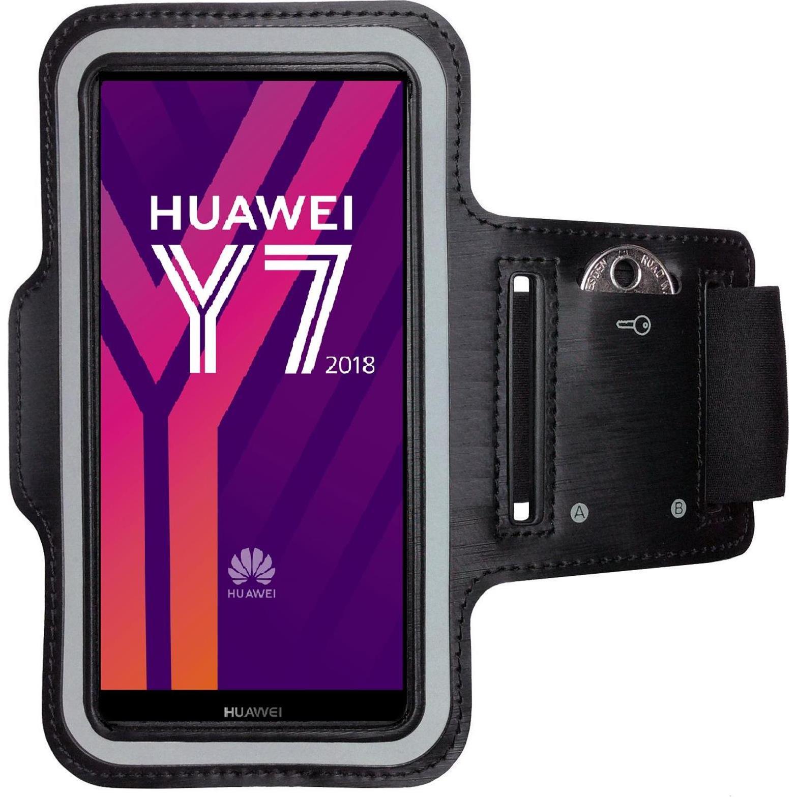 CoverKingz Sportarmband für Huawei Y7 2018, Smartphone Sportarmband, Schwarz
