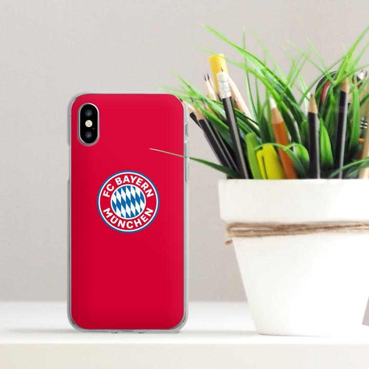 Produktbild DeinDesign Silikon Hülle für Apple iPhone X Handyhülle Case Smartphone Schutzhülle FC Bayern München FCB Logo (Apple iPhone X)