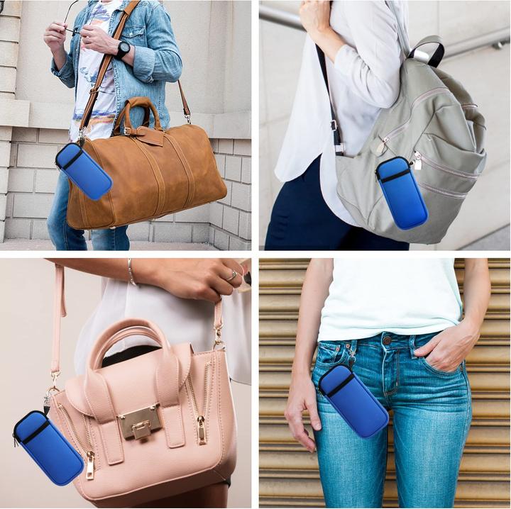 Produktbild Only-Bags.Store Doppeltes weiches Brillenetui 2 Stück, Neopren-Reissverschluss-Sonnenbrillenetui, tragbare