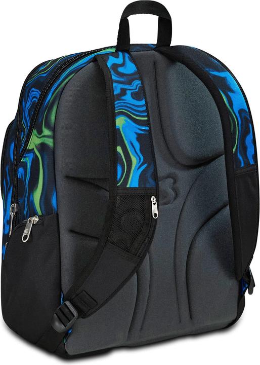Actual product image Seven Advanced School Backpack, Black Blue, Multi-Shade Boy, Double Compartment Backpack with Wirele (3.20 l)