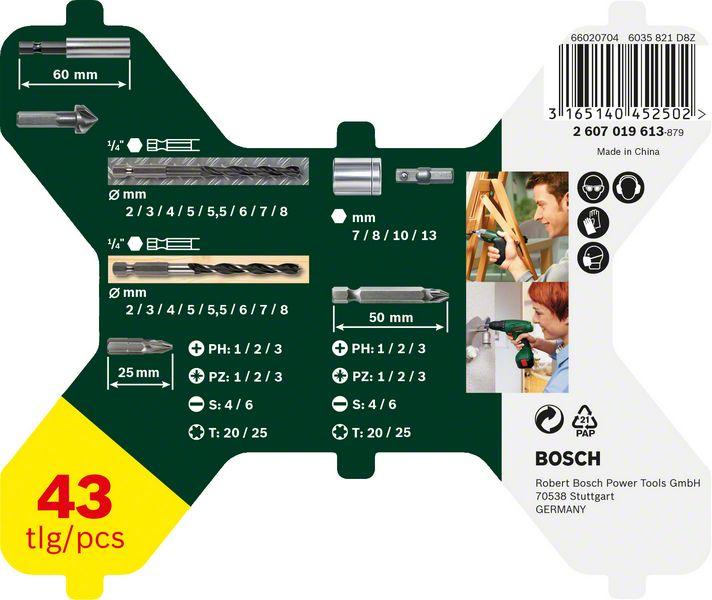 Produktbild Bosch Zubehör Sechskantbohrer X-Line-Set, 43 teilig (2 mm, 3 mm, 4 mm, 5 mm, 5.5 mm, 6 mm, 7 mm, 8 mm)