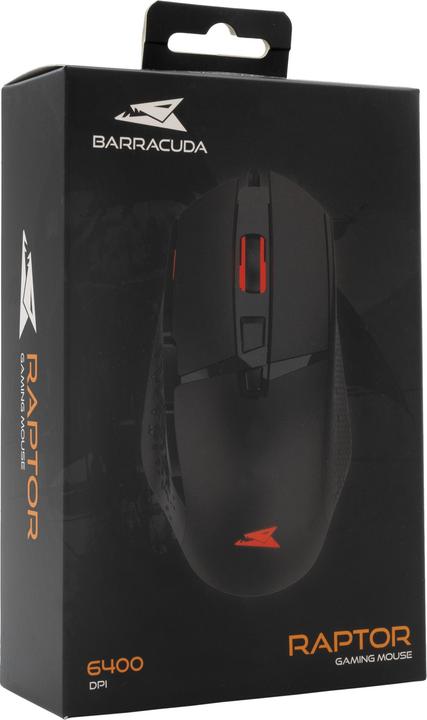 Actual product image Baracuda Gaming Mouse RAPTOR, 8D, 6400 dpi, Black (BGM-051) (Cable)