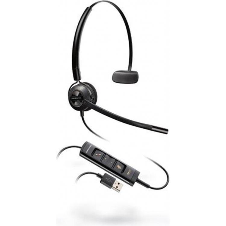 Poly Headset EncorePro 545 Mono USB-A (Kabelgebunden, USB-A), Office Headset, Schwarz