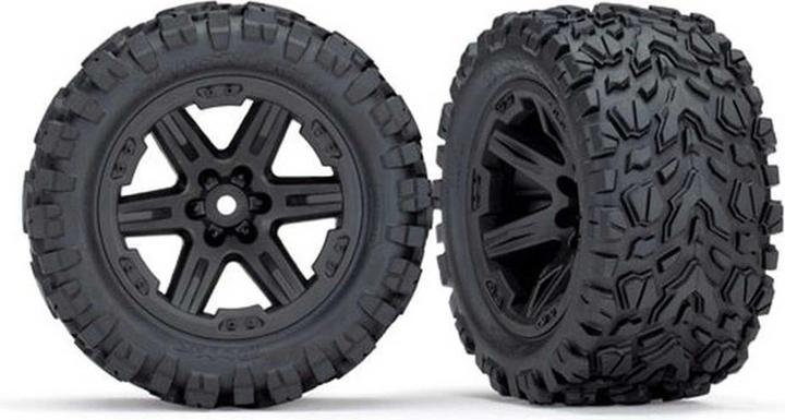 Immagine prodotto Traxxas Pneumatici e cerchi montati 2.8 (Rustler 4X4) Cerchi neri (T