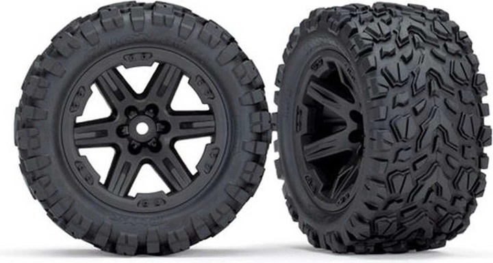 Produktbild Traxxas Reifen & Felgen montiert 2.8 (Rustler 4X4) Felgen schwarz (T