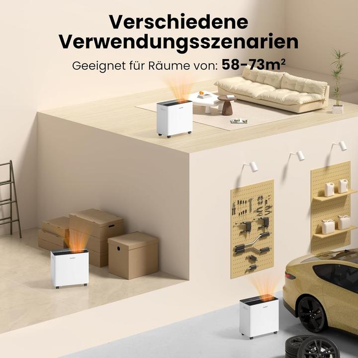 Produktbild Comfee Kraftvolle Luftentfeuchter mit Trocknerfunktion und Timer für grosse Räume (73 m², 30 l/24h)
