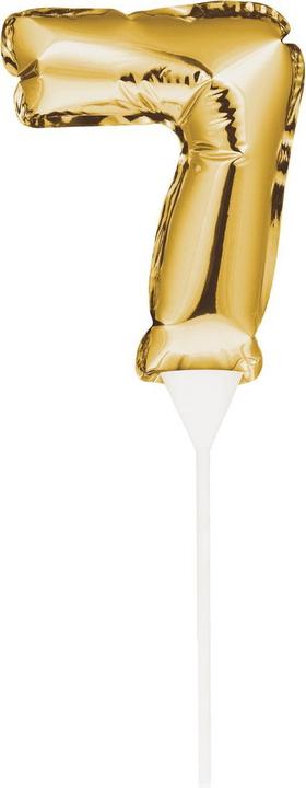 Image du produit Creative Party Mini Ballon Cake Topper Nombre 7 Or