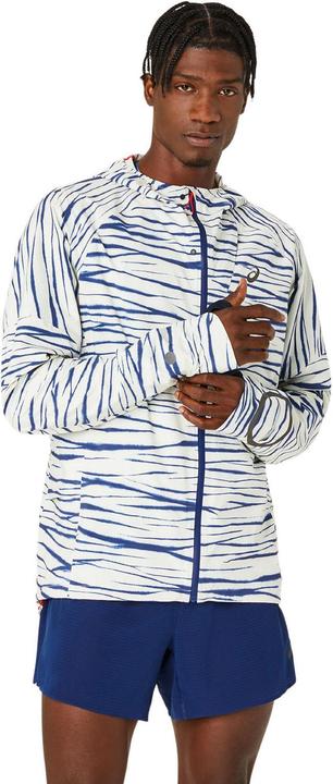 Actual product image ASICS Performance Metarun Shibori Wat Jacket Men Birch/Blue Expanse (M)