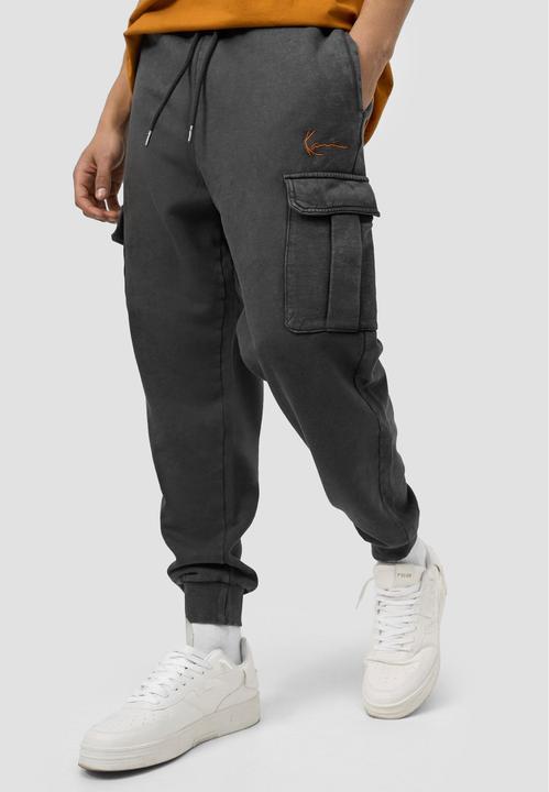 Produktbild Urban Classics KKMQ12139BLK Small Signature Washed Cargo Sweatpants black - 17430 (XXS)