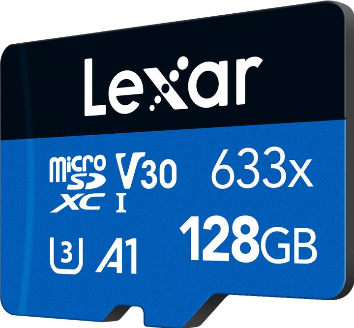 Actual product image Lexar High-Performance 633x (128 GB, microSDXC, U3, UHS-I)