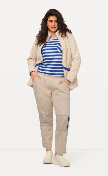 Immagine prodotto Ulla Popken Pantaloni di morbidissimo teddy con cintura elastica e toppe all'altezza delle ginocchia (46, 48)