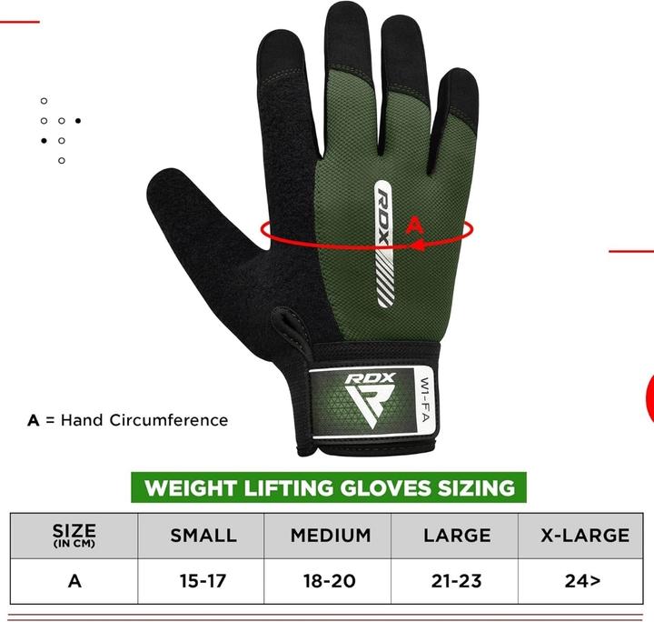 Image du produit Rdx Gants de musculation W1 – Gants entiers (S)