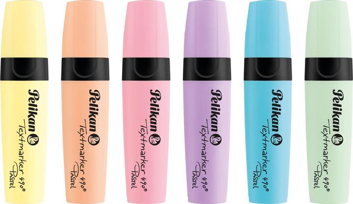 Actual product image Pelikan 817325 Marker (e) Chisel (6 pastel colours, 5 mm, 6 x)