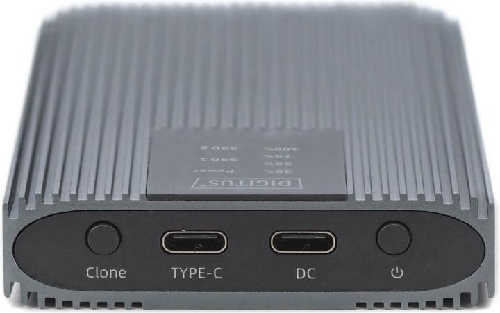 Actual product image Digitus USB M.2 NVMe Clonestation, SSD, NVMe, 20Gbits, USB 3.2 Gen2, aluminum, toolfree (M.2 2280, M.2 2260, M.2 2242, M.2 2230)
