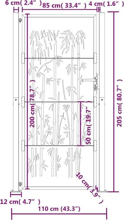 Produktbild vidaXL Gartentor
