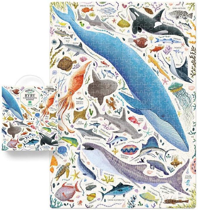 Actual product image Czuczu Puzzle with fish and water animals, 500 pieces (500 pieces)