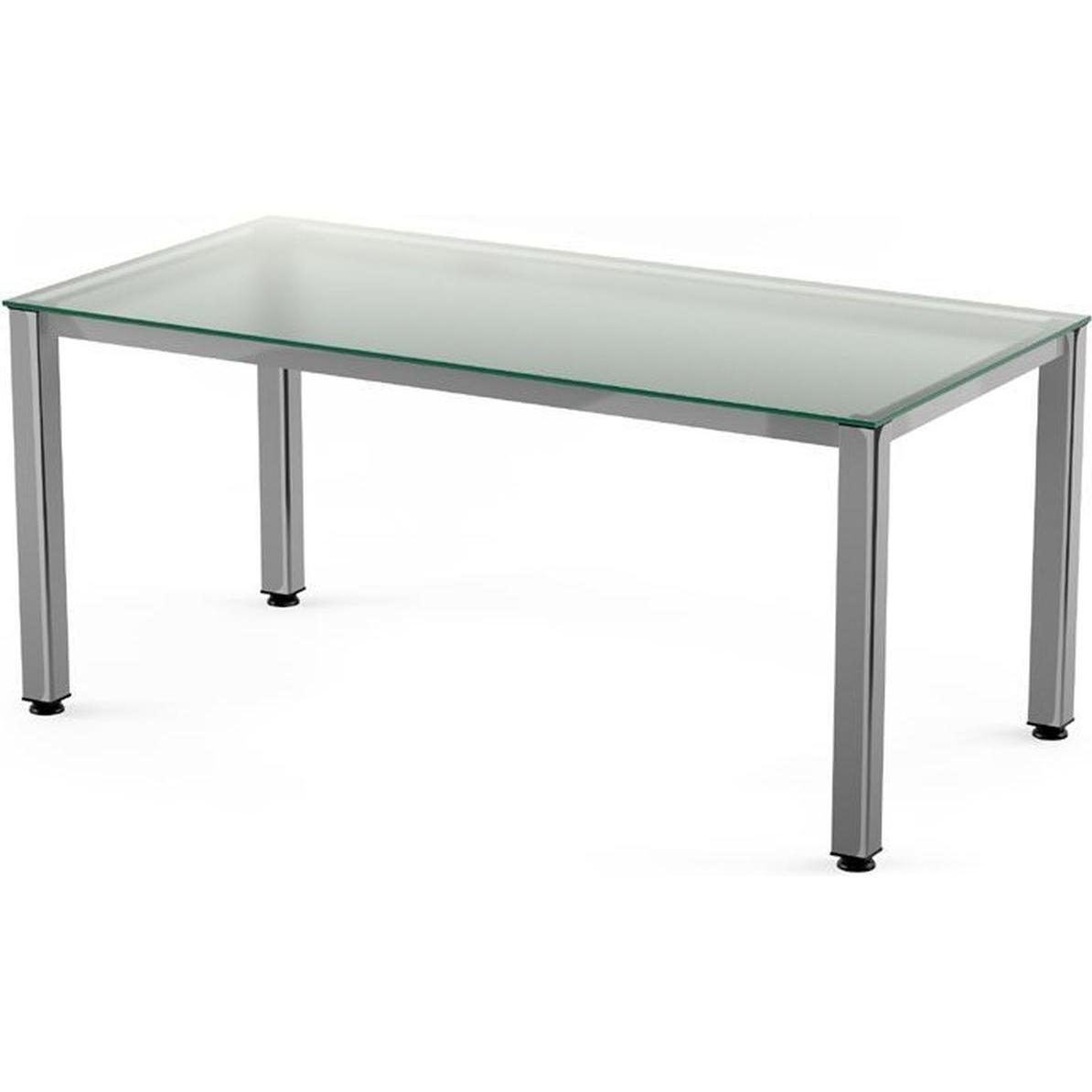 Rocada, Schreibtisch, Schreibtisch Executive BxTxH 140x80x73cm Gestell verchromt Platte Glas satiniert (140 x 80 x 73 cm...