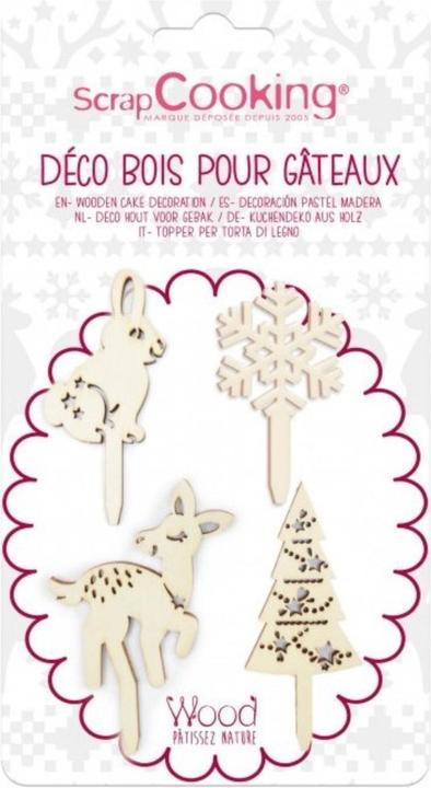 Produktbild ScrapCooking Deko-Picks aus Holz - Zauberwald (1 Stück)