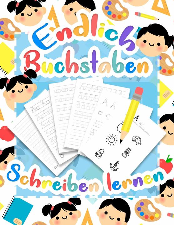 Image du produit Apprendre les lettres - apprendre à écrire en lettres capitales avec le livre pour enfants d'âge (Allemand, Atelier pour enfants, 2018)