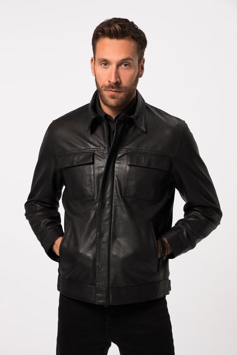 Actual product image JP1880 Leather jacket, leather, lamb nappa, multiple pockets (4XL)