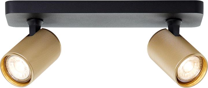 Produktbild Brilliant Plafondspot Marty GU10 2x5W 3000K - Zwart/Goudkleurig (350 lm, GU10)
