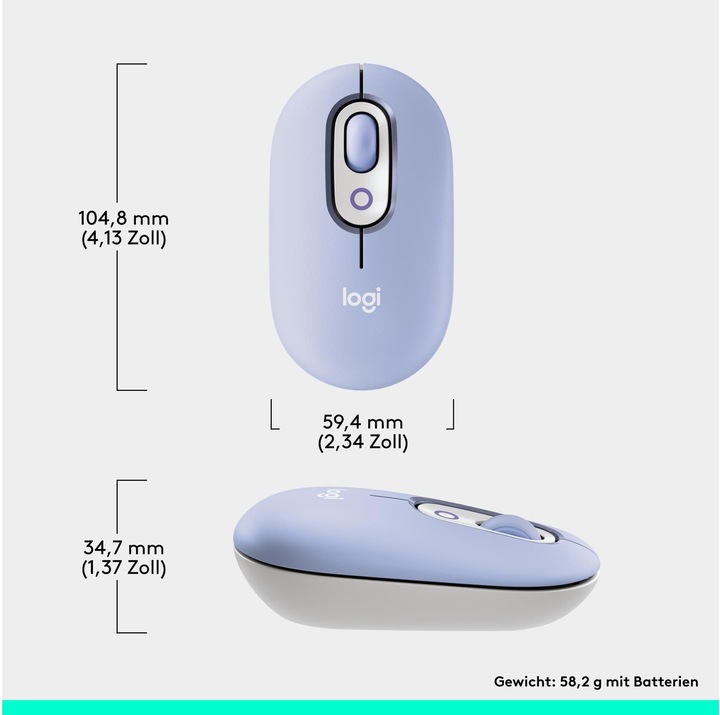 Actual product image Logitech POP Mouse with personalisable emoji (Wireless)