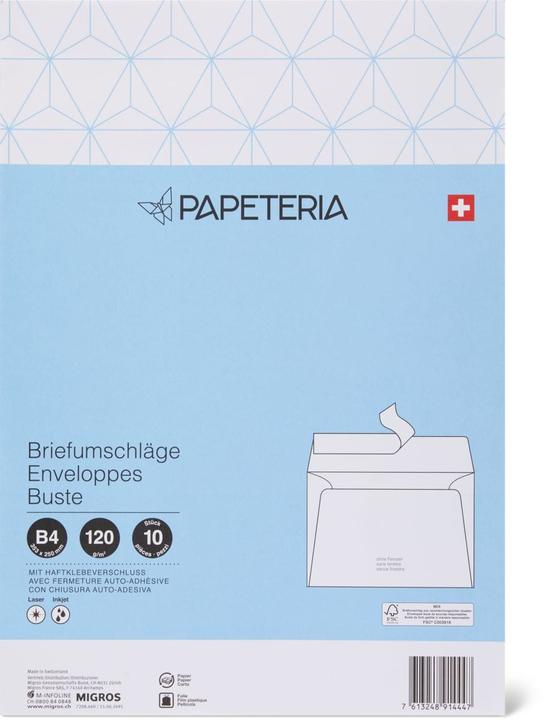 Papeteria B4 Enveloppes (B4, 10 x)