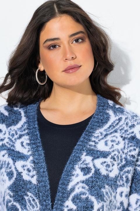 Produktbild Ulla Popken Strickjacke, Eggshape, ohne Verschluss, Fledermaus-Langarm (58)