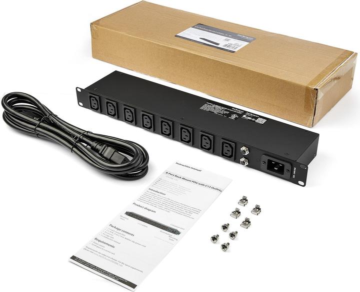 Actual product image StarTech 1U 8-Port C13 PDU