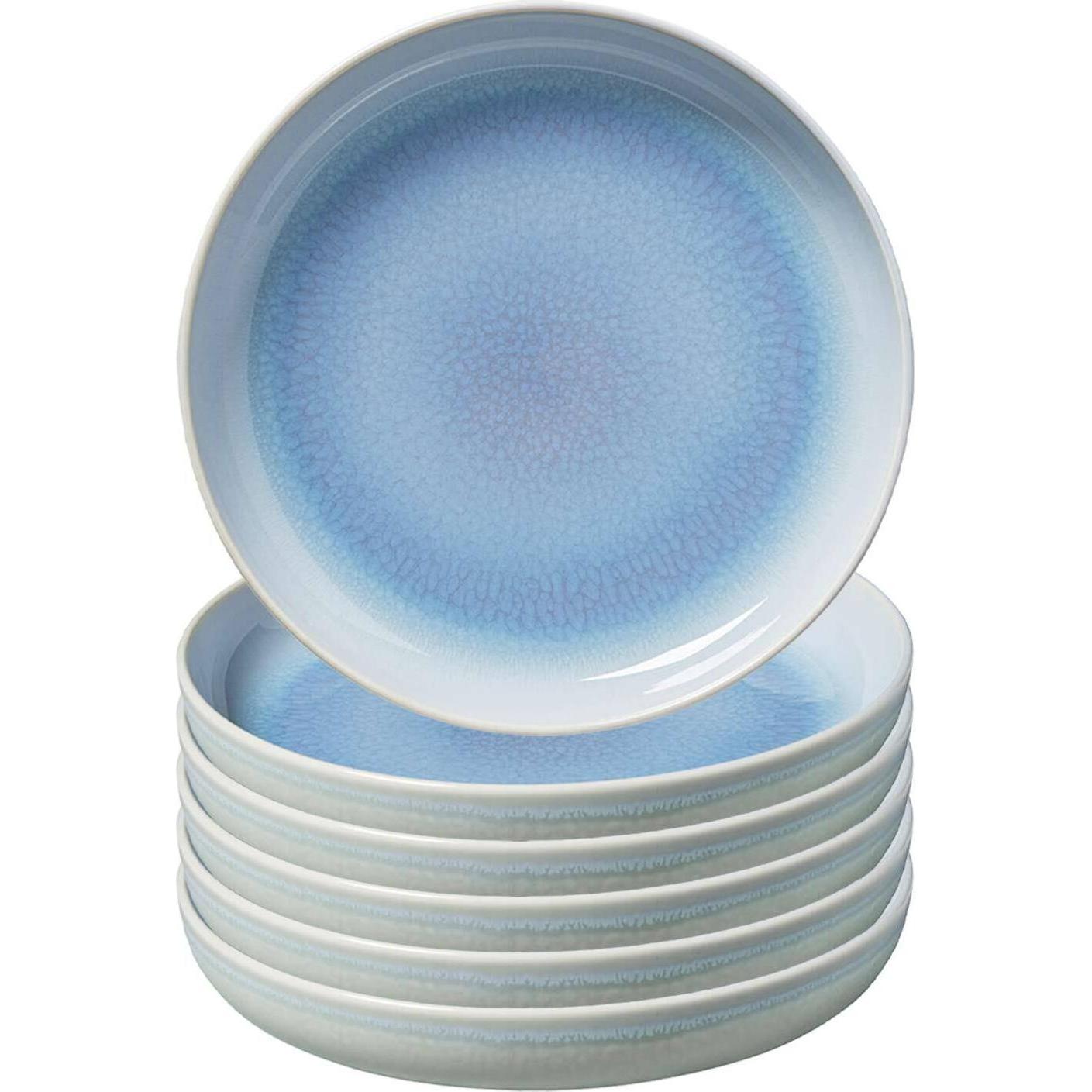 Villeroy & Boch Multipack Crafted Blueberry Tiefer Teller - 6 Stück, Teller, Türkis