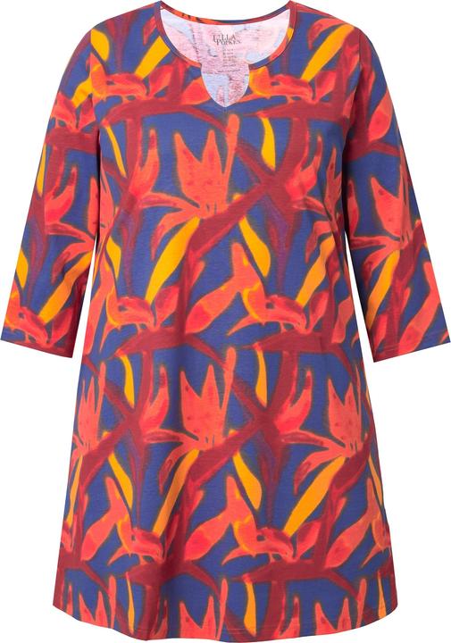 Immagine prodotto Ulla Popken Maglia dal taglio lungo e svasato con scollo a tunica e maniche a 3/4 (58)