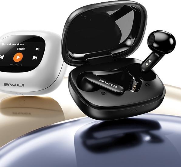 Produktbild Awei słuchawki Bluetooth 5.4 TP97 TWS + stacja dokująca czarny/black (5 h, Docking, Kabellos)