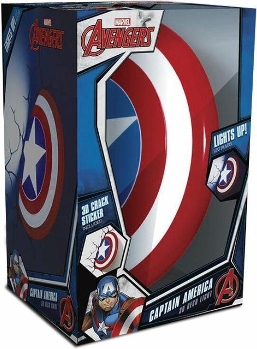 Productafbeelding 3Dlight Marvel - Captain America Shield - 3D LED Licht 26,5 cm