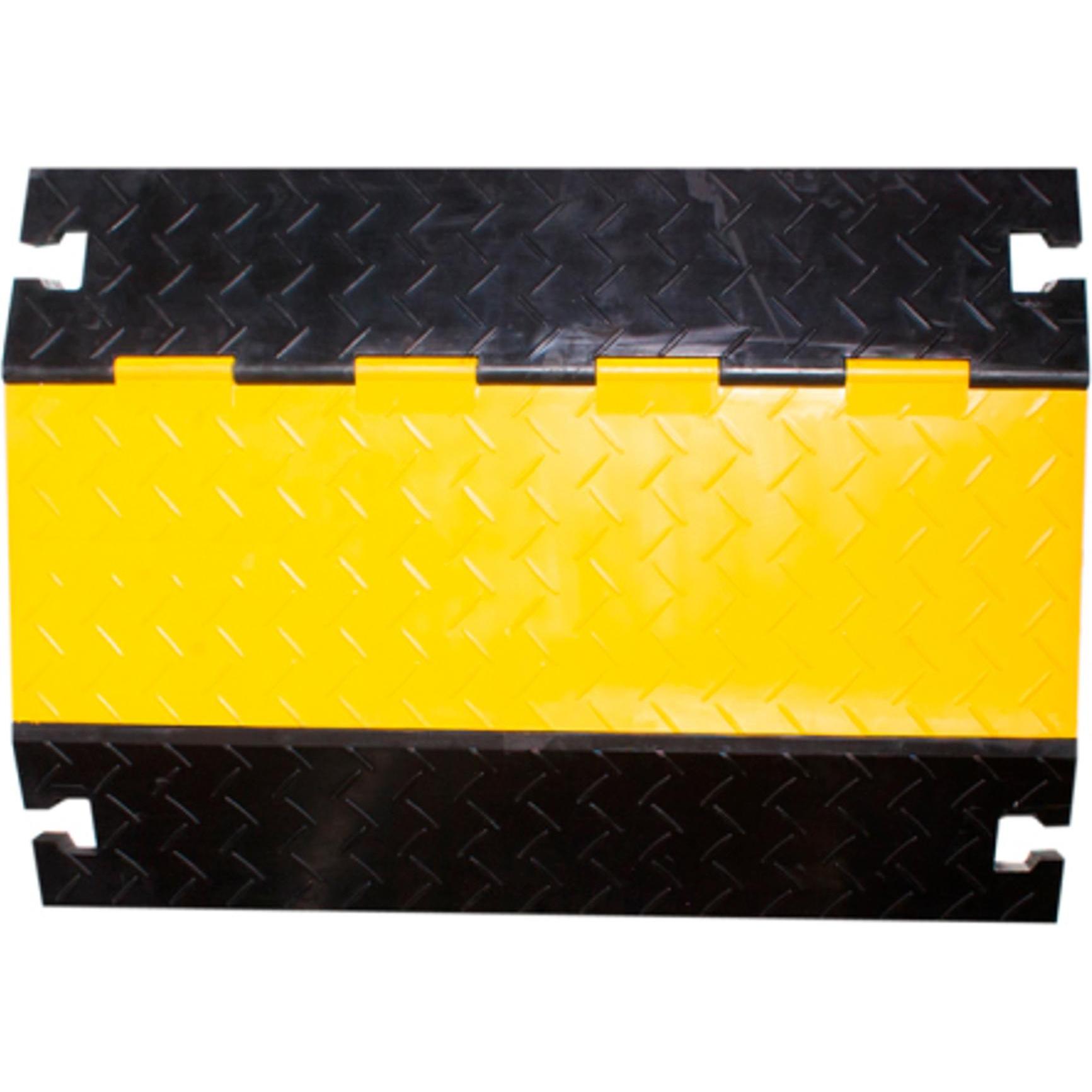 Walther Werke, Kabelschutz + Kabelführung, WAL 39870045 KabelbrÃ¼cke 4K gerade Vollgummi, schwarz/gelb LxBxH: 910 x 590 ...