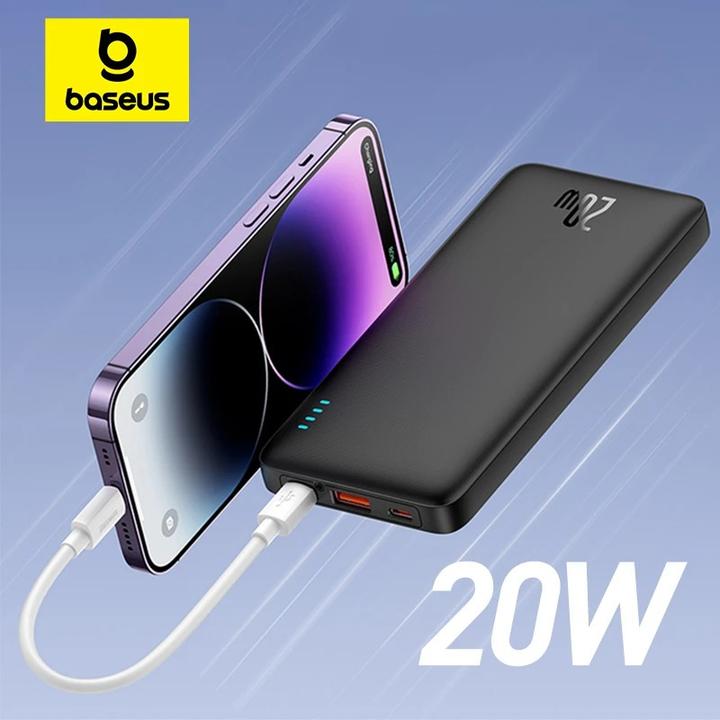 Actual product image Baseus Airpow 10000mAh 20W powerbank (white) (10000 mAh, 20 W, 37 Wh)