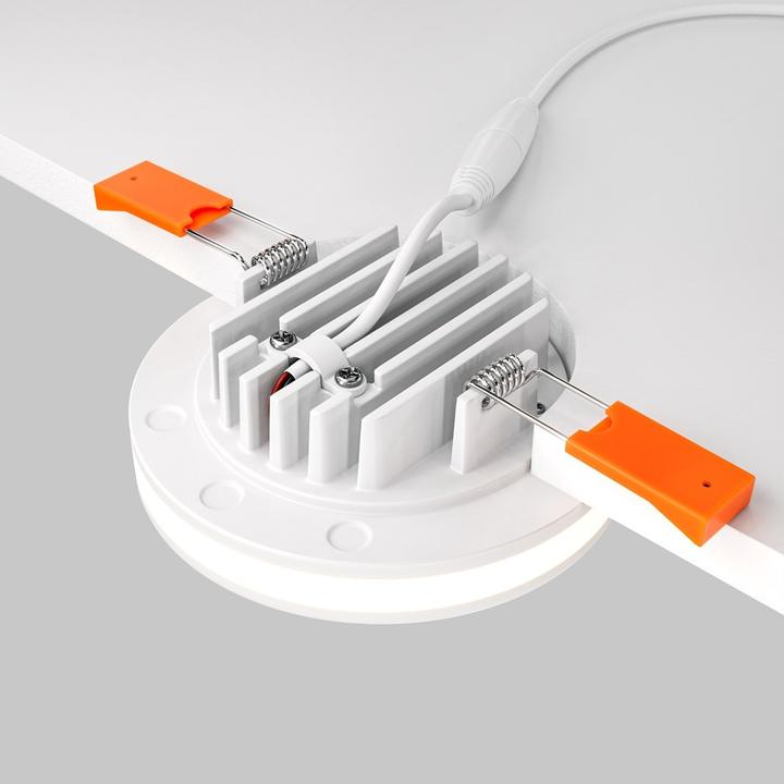 Produktbild Maytoni Phanton LED Downlight, Einbauleuchte 12W 2 Leuchtrichtungen Warmweiss Ø95mm (750 lm)