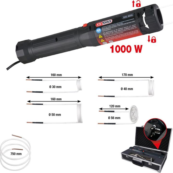 Produktbild KS Tools Induktions-Heizpistolen-Satz mit Schnellverriegelung