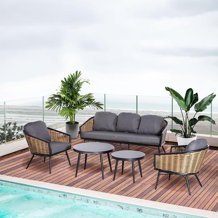 Immagine prodotto Outsunny Set di mobili da giardino con design in vimini
