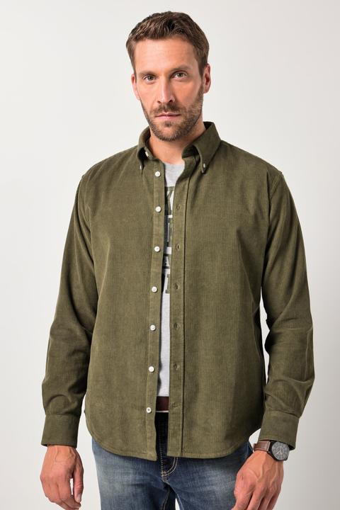 Produktbild JP1880 Cordhemd, Langarm, Buttondown-Kragen, Modern Fit, bis 7 XL (7XL)