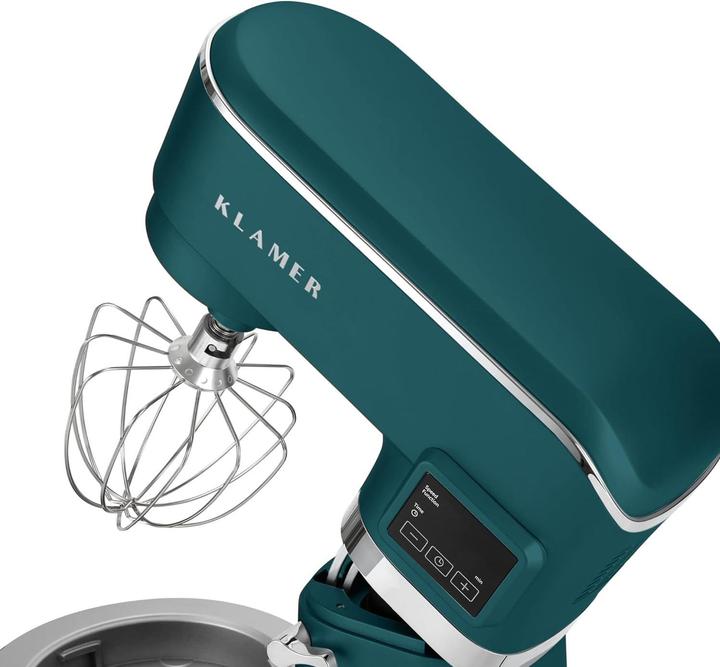 Immagine prodotto KLAMER Küchenmaschine Classic 1400 W – 5,5 L Rührschüssel aus Edelstahl, Knet-, Rühr- & Schneeb… (1400 W, 5.50 l)