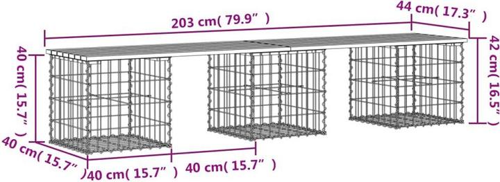 Produktbild vidaXL Gartenbank