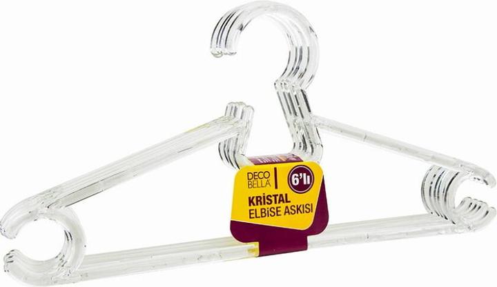 Productafbeelding DecoBella Set van 6 kleerhangers (6 x)