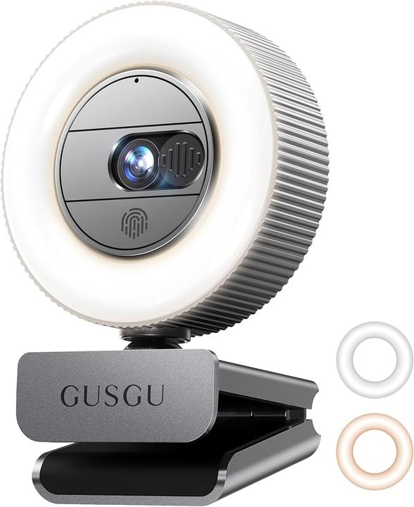 Actual product image Gusgu 2K Quad HD Webcam G910 mit Mikrofon und Sichtschutz (5 Mpx)