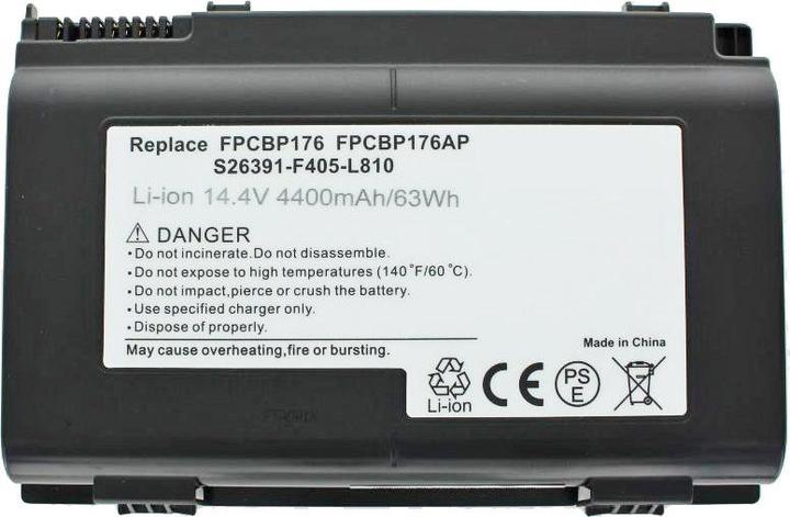 Actual product image Fujitsu-Siemens Akku FPCBP176, NH570 (6 cubicles, 4400 mAh)