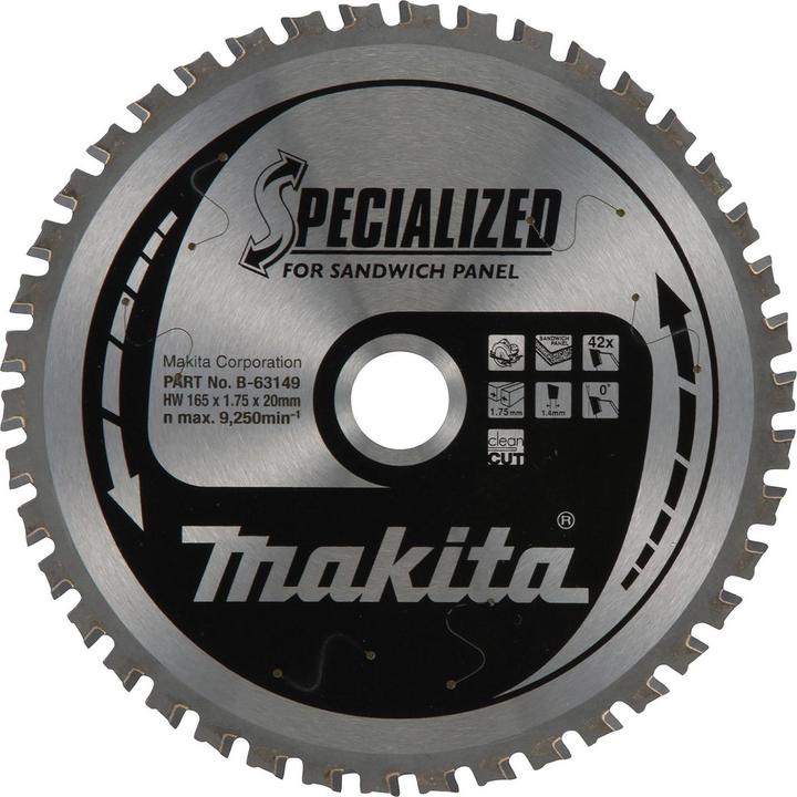Produktbild Makita SPECIALIZED Sägeblatt 165x20x42Z