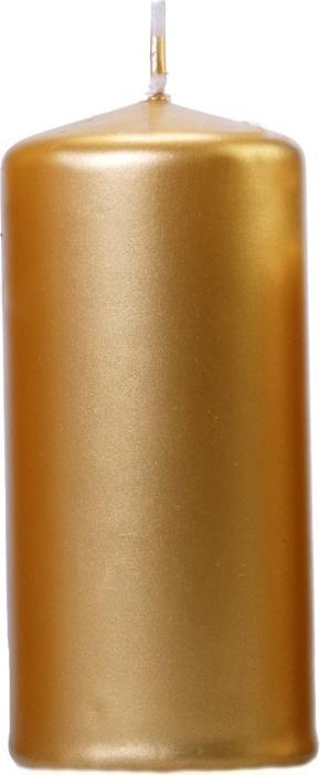 Partydeco Bougie Dorée métallisée 12x6cm - (6pcs) (6 pcs)