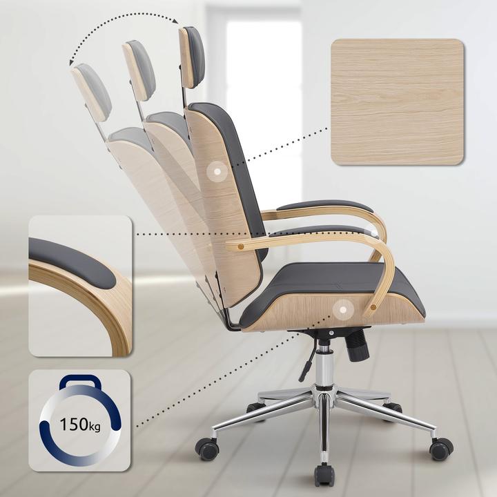 Immagine prodotto CLP Sedia da ufficio Dayton naturale/grigio